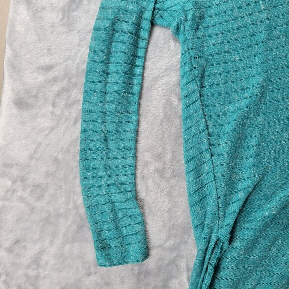 Wet Seal Womens Sheer Knit Tunic Top XL Green‎ Striped Lightweight Layering Y2K - Picture 3 of 10